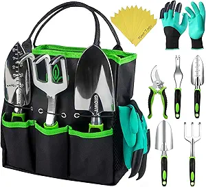 GROWIT Heavy Duty Gardening Tools - 22-Piece Gardening