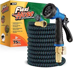 Flexi Hose with 8 Function Nozzle Expandable Garden Hose