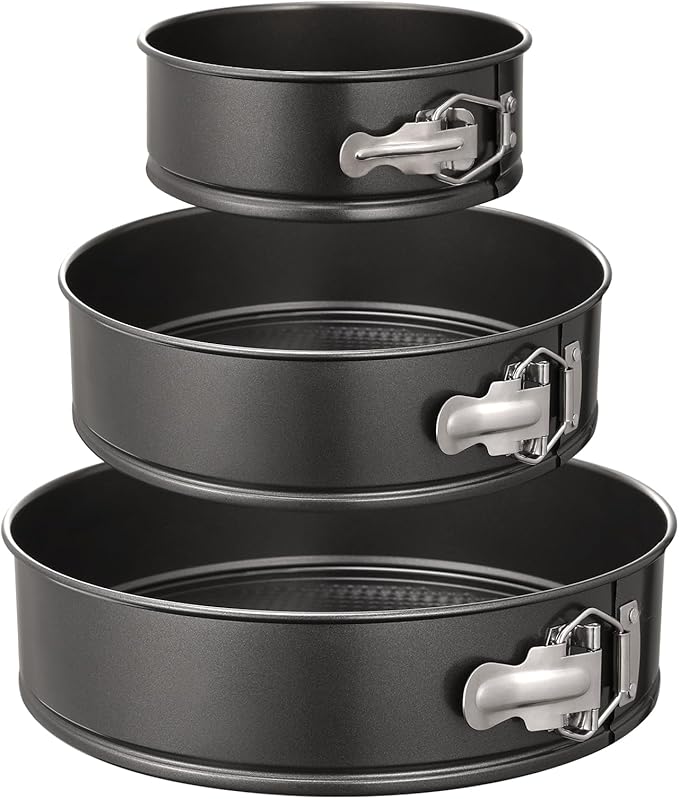 HIWARE Springform Pan Set of 3 Non-stick Cheesecake Pan