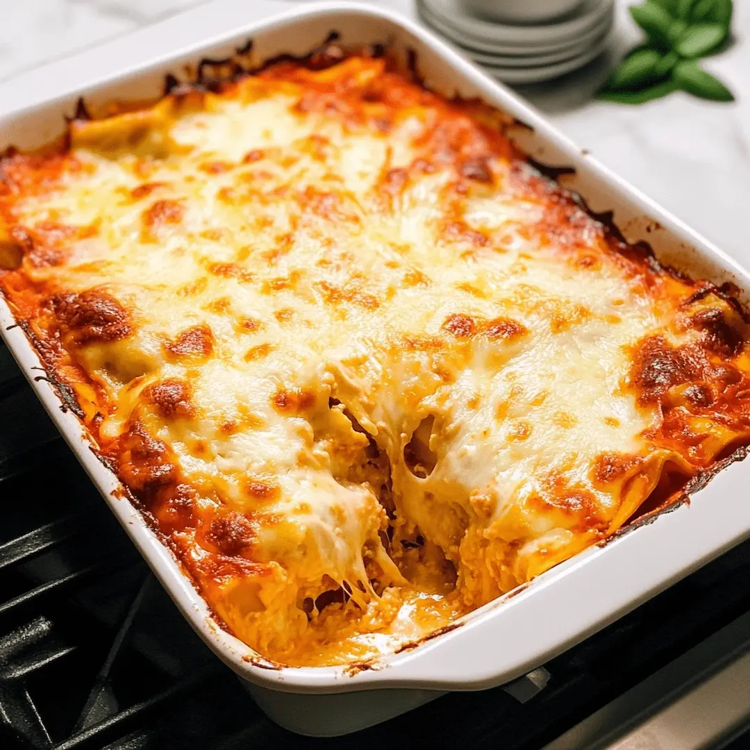 Home page 5 3 Ingredient Lazy Lasagna Recipe (Dump & Bake!)